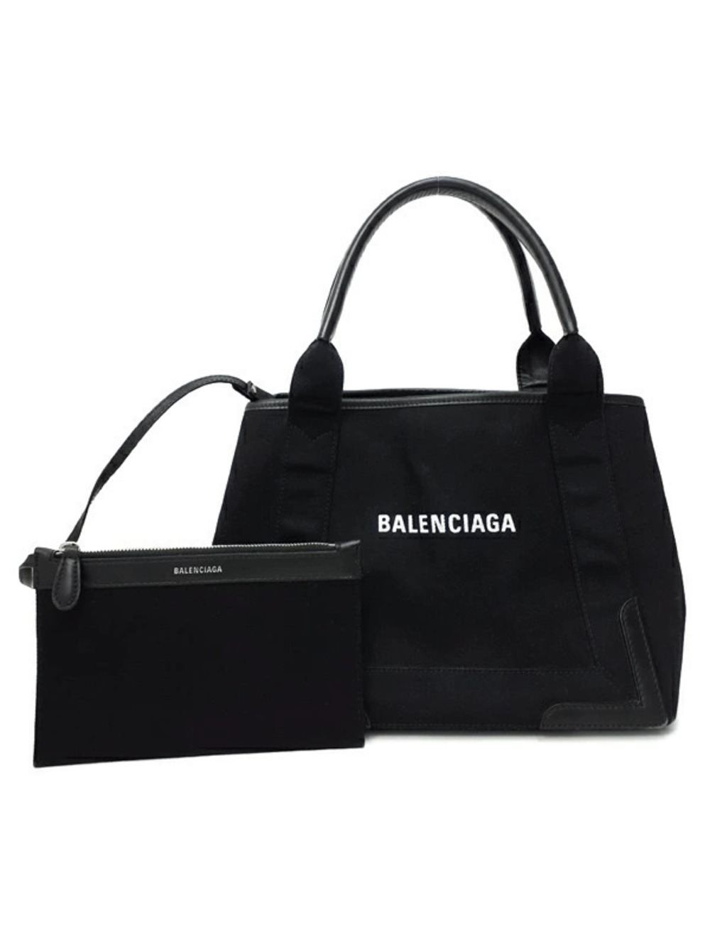Balenciaga Navy Blue Cabas Tote Bag